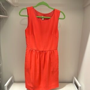 J. Crew Orange Sheath Dress Sleeveless Scoop Neck